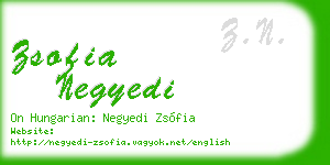 zsofia negyedi business card